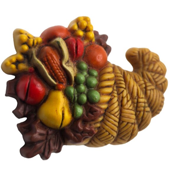 Harvest Cornucopia Pin Vintage Hallmark Fall Thanksgiving Holiday Fruits Vegetab - Picture 11 of 11